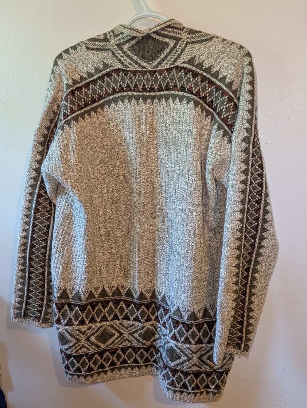 Lucky Brand Open-Front Cardigan in Beige and Brown - Picture 2 of 5